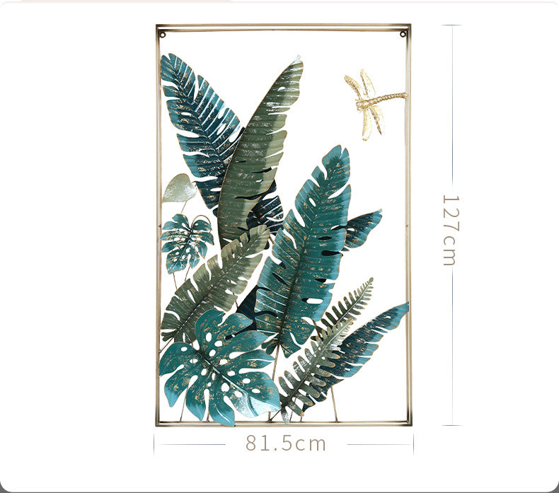 Handmade Iron Art 3D Banana Leaves Wall Decoration - Morrow Land