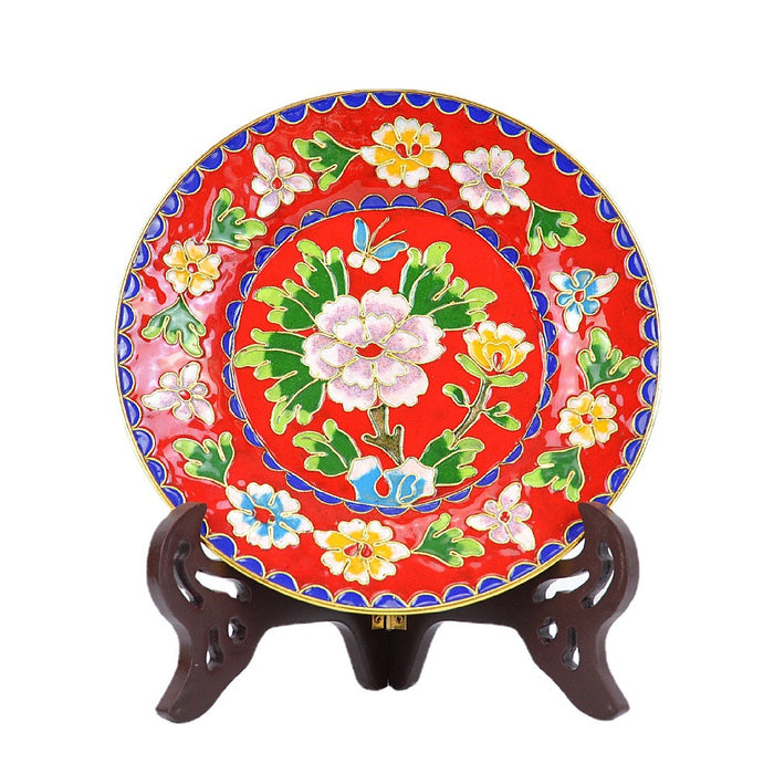 20cm & 25cm Cloisonne filigree plate - Morrow Land